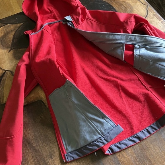 Women's Red Varsity Jacket - Picture 8 of 9